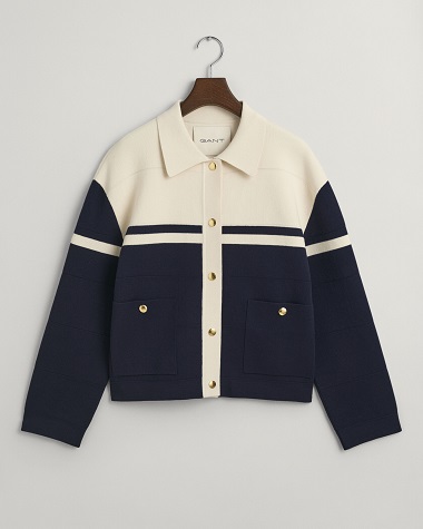 GANT Color Blocked Cardigan